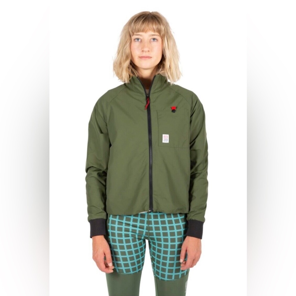 Topo Designs Women’s Wind Jacket in Olive size M